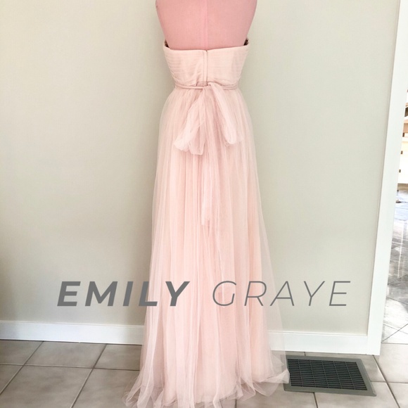 BHLDN Jenny Yoo Annabelle Tulle Gown in Pink Size 6 EUC - Picture 5 of 6
